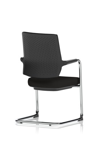 Vero Airmesh Back Cantilever Chair Black