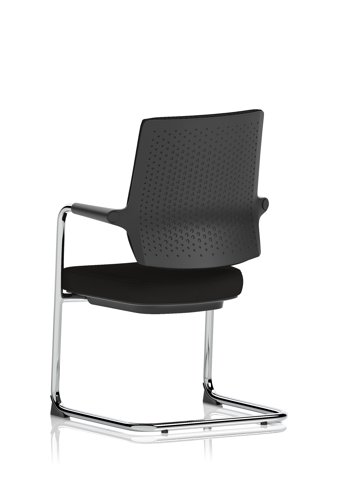 Vero Airmesh Back Cantilever Chair Black