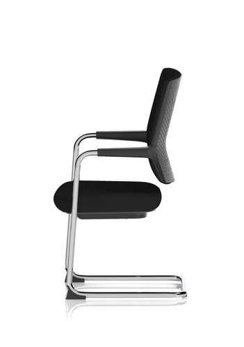 Vero Airmesh Back Cantilever Chair Black