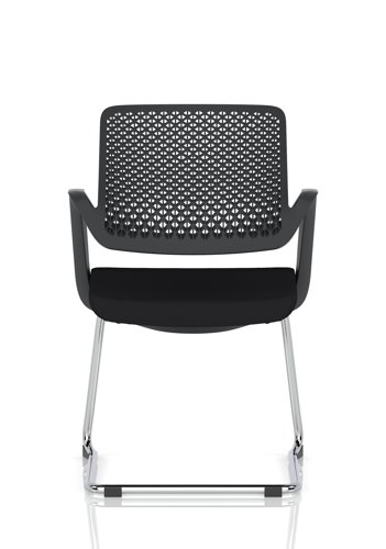 Cosmo Cantilever Chair Black Frame Black Seat