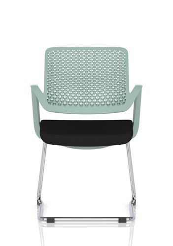 Cosmo Cantilever Chair Green Frame Black Seat