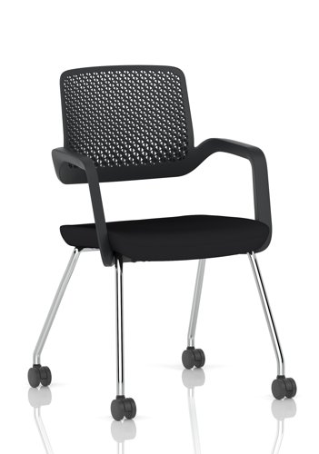 Cosmo Training Chair Black Frame Black Seat