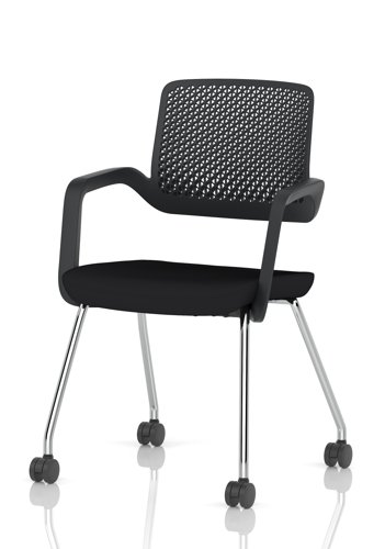 Cosmo Training Chair Black Frame Black Seat