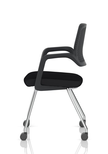 Cosmo Training Chair Black Frame Black Seat