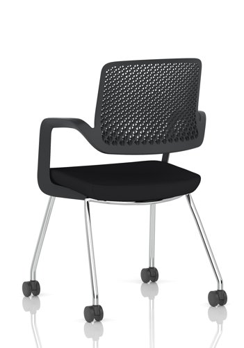 Cosmo Training Chair Black Frame Black Seat