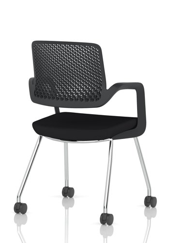 Cosmo Training Chair Black Frame Black Seat