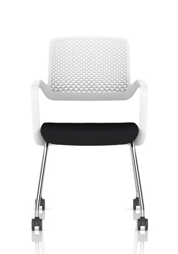 Cosmo Training Chair White Frame Black Seat