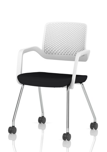 Cosmo Training Chair White Frame Black Seat