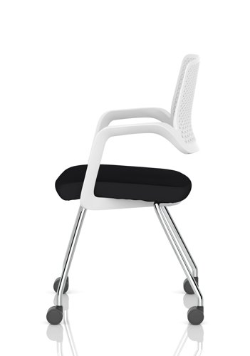 Cosmo Training Chair White Frame Black Seat