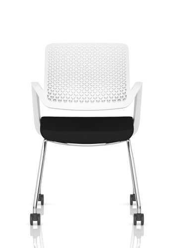 Cosmo Training Chair White Frame Black Seat