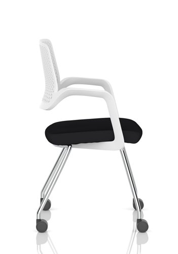 Cosmo Training Chair White Frame Black Seat