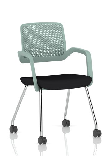 Cosmo Training Chair Green Frame Black Seat