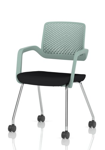 Cosmo Training Chair Green Frame Black Seat