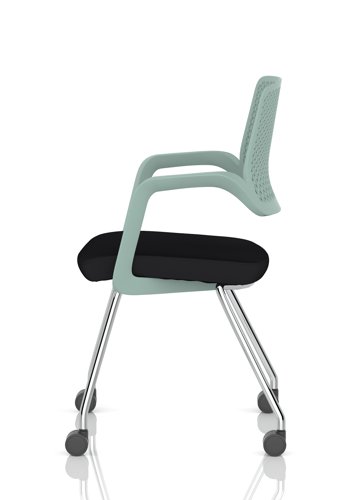 Cosmo Training Chair Green Frame Black Seat