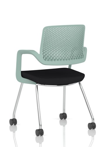 Cosmo Training Chair Green Frame Black Seat