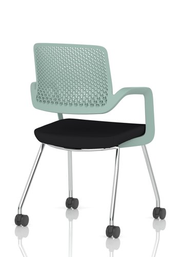 Cosmo Training Chair Green Frame Black Seat