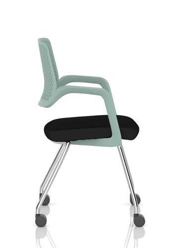 Cosmo Training Chair Green Frame Black Seat