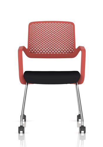 Cosmo Training Chair Red Frame Black Seat