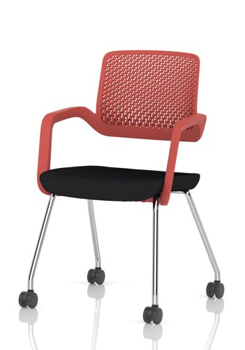 Cosmo Training Chair Red Frame Black Seat