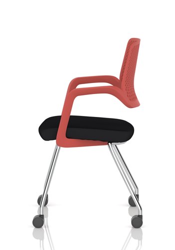Cosmo Training Chair Red Frame Black Seat