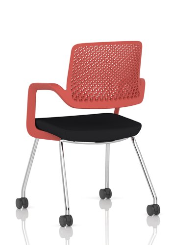 Cosmo Training Chair Red Frame Black Seat