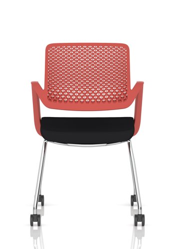 Cosmo Training Chair Red Frame Black Seat