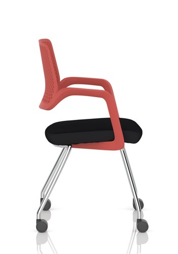 Cosmo Training Chair Red Frame Black Seat