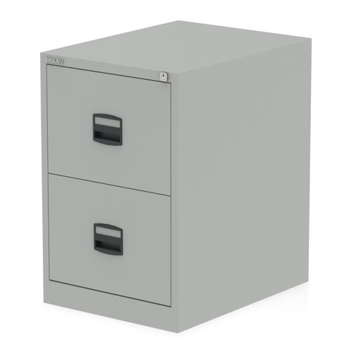 Qube by Bisley 2 Drawer Filing Cabinet Goose Grey