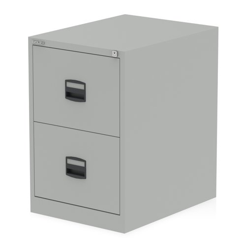 Qube By Bisley 2 Drawer Filing Cabinet Goose Grey