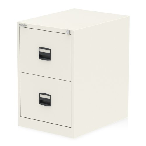 BS0005 Qube by Bisley 2 Drawer Filing Cabinet Chalk White