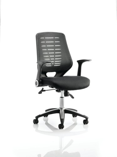 Impulse 1600mm Straight Office Desk White Top Silver Cantilever Leg with 2 Drawer Mobile Pedestal and Relay Black Back