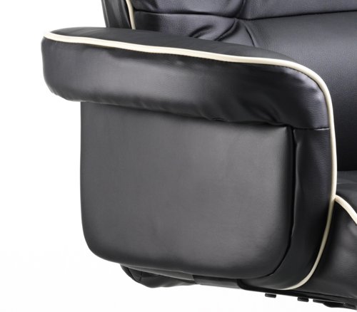 Chelsea Executive Chair Black Bonded Leather With Arms  | County Office Supplies