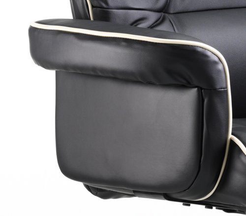 Chelsea Executive Chair Black Soft Bonded Leather With Arms