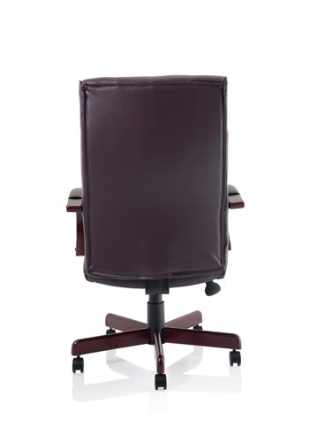 EX000004 Chesterfield Executive Chair Burgundy Leather With Arms