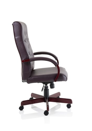 Chesterfield Executive Chair Burgundy Leather With Arms | EX000004 | Dynamic