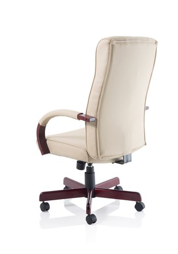 Chesterfield Executive Chair Cream Leather With Arms | EX000005 | Dynamic