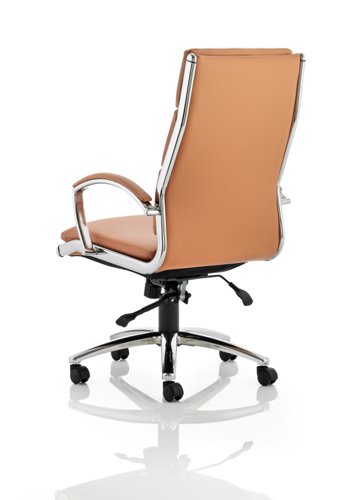 EX000008 Classic Executive Chair High Back Tan With Arms