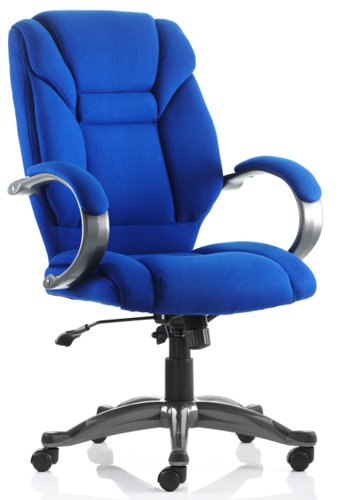 Galloway Executive Chair Blue Fabric With Arms