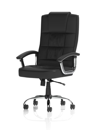 EX000045 Moore Deluxe Executive Chair Black Leather With Arms