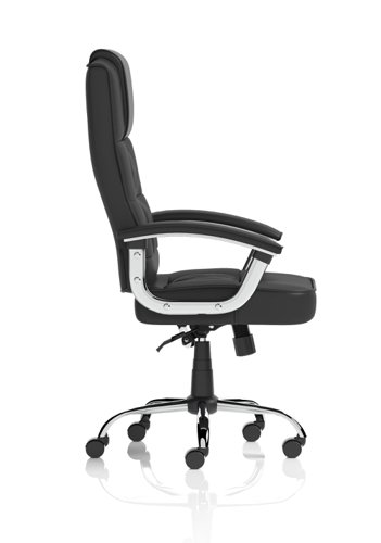Moore Deluxe Executive Leather Chair Black with Arms EX000045 Dynamic