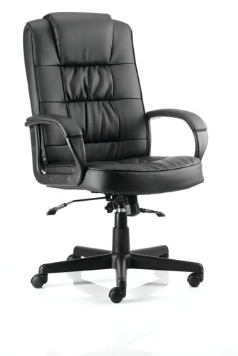 Moore Executive Leather Chair Black with Arms EX000050  82265DY