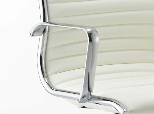 Ritz Executive High Back Chair Ivory Soft Bonded Leather EX000058