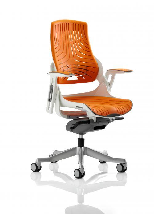 Zure Executive Chair Elastomer Gel Orange With Arms Zure Executive Chair Elastomer Gel Orange With Arms
