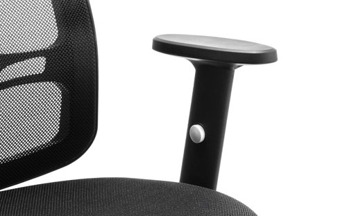 60407DY - Portland Cantilever Chair Black Mesh With Arms EX000136