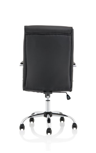 Carter Black Luxury Faux Leather Chair With Arms  | County Office Supplies