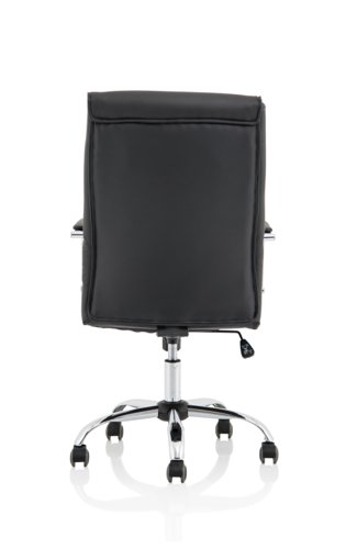 Carter Black Luxury Faux Leather Chair With Arms EX000148 Dynamic