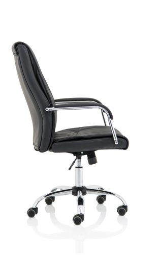 Carter Black Luxury Faux Leather Chair With Arms EX000148 Office Chairs 60792DY