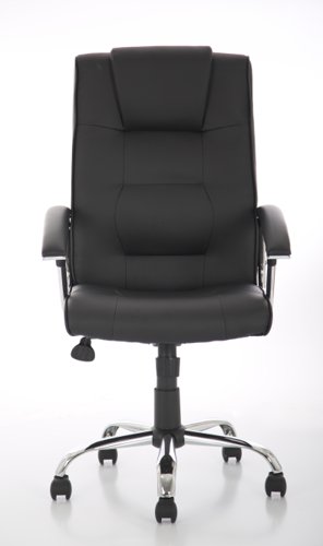 Thrift Executive Chair Black Soft Bonded Leather With Padded Arms