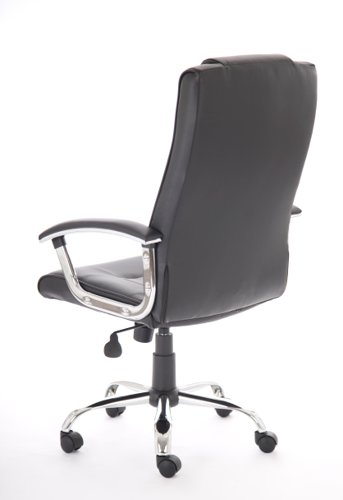 Trexus Thrift Executive Chair With Padded Arms Bonded Leather Black Ref EX000163