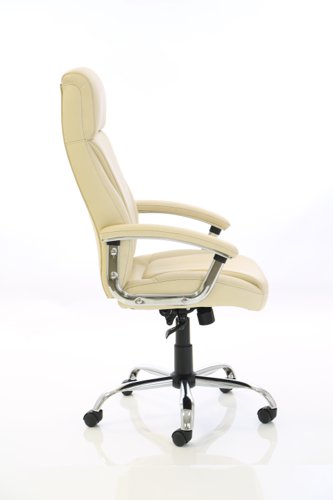 EX000186 Penza Executive Cream Leather Chair